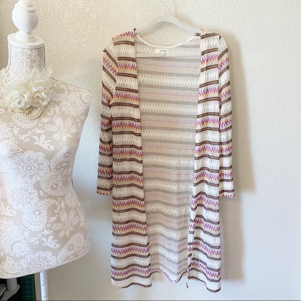 Umgee Woven Long kimono Cardigan